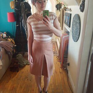Get 3 vintage PIECES : Skirt, t-shirt and Jacket in beige color